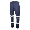TRU DT1170T Midweight Cotton Stretch Cargo Trousers with Biomotion Reflective Tape - Navy